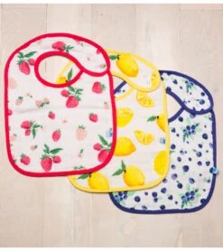 Little Unicorn Cotton Classic Bib 3-Pack - Berry Lemonade -Little Unicorn Store little unicorn cotton classic bib 3 pack berry lemonade 166