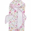 Little Unicorn Cotton Hooded Towel & Washcloth - Berry & Bloom -Little Unicorn Store little unicorn cotton hooded towel washcloth berry bloom 125