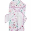 Little Unicorn Cotton Hooded Towel & Washcloth - Morning Glory -Little Unicorn Store little unicorn cotton hooded towel washcloth morning glory 121