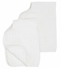 Little Unicorn Cotton Muslin Burp Cloth 2 Pack - White