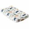 Little Unicorn Cotton Muslin Changing Pad Cover - Dino Friends -Little Unicorn Store little unicorn cotton muslin changing pad cover dino friends 119