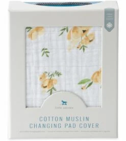 Little Unicorn Cotton Muslin Changing Pad Cover - Yellow Rose -Little Unicorn Store little unicorn cotton muslin changing pad cover yellow rose 132