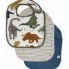 Little Unicorn Cotton Muslin Classic Bib 3 Pack - Dino Friends 2 Set -Little Unicorn Store little unicorn cotton muslin classic bib 3 pack dino friends 2 set 143