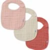 Little Unicorn Cotton Muslin Classic Bib 3 Pack - Rose Petal -Little Unicorn Store little unicorn cotton muslin classic bib 3 pack rose petal 132