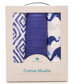 Little Unicorn Cotton Muslin Swaddle 3-Pack - Indie Elephant -Little Unicorn Store little unicorn cotton muslin swaddle 3 pack indie elephant 235