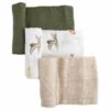 Little Unicorn Cotton Muslin Swaddle 3 Pack - Oh Deer 2 Set -Little Unicorn Store little unicorn cotton muslin swaddle 3 pack oh deer 2 set 132