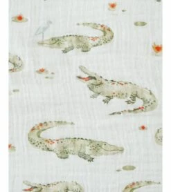 Little Unicorn Cotton Muslin Swaddle - Gators -Little Unicorn Store little unicorn cotton muslin swaddle gators 169