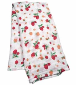 Little Unicorn Cotton Muslin Swaddle - Strawberry -Little Unicorn Store little unicorn cotton muslin swaddle strawberry 189