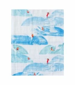 Little Unicorn Cotton Muslin Swaddle - Surf -Little Unicorn Store little unicorn cotton muslin swaddle surf 264