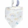 Little Unicorn Deluxe Muslin Reversible Bandana Bib - Rainbows & Raindrops -Little Unicorn Store little unicorn deluxe muslin reversible bandana bib rainbows raindrops 131