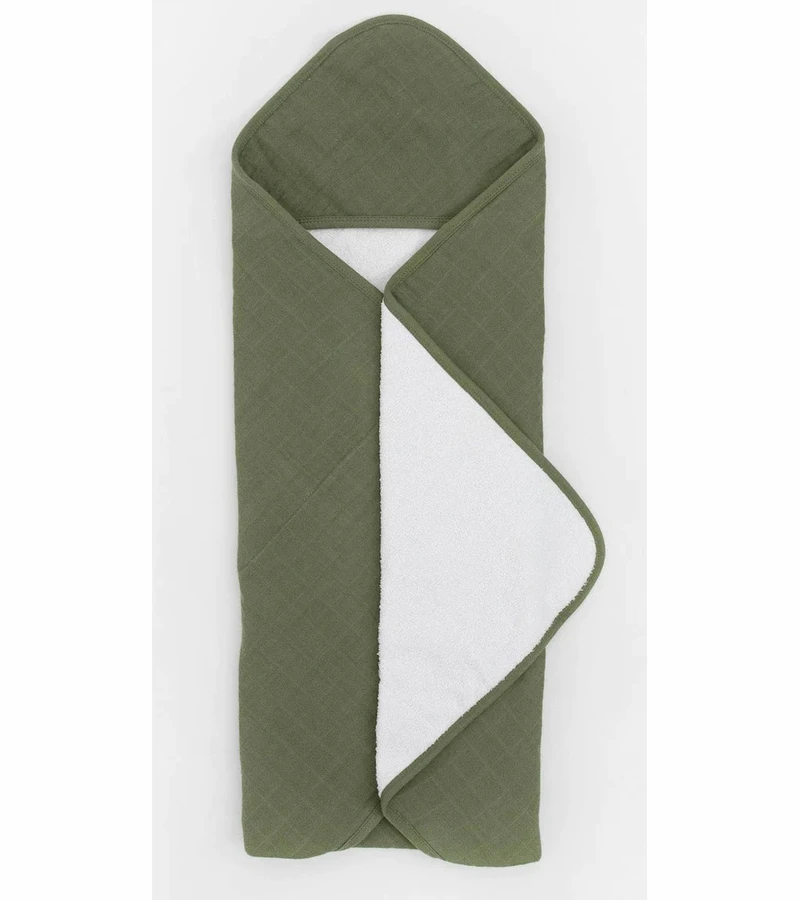 Little Unicorn Infant Hooded Towel - Fern 3 Little Unicorn Infant Hooded Towel - Fern