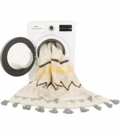 Lorena Canals Azteca Rug - Natural/Vintage Blue (4' 8" X 6' 7") -Little Unicorn Store lorena canals azteca rug natural vintage blue 4 8 x 6 7 246