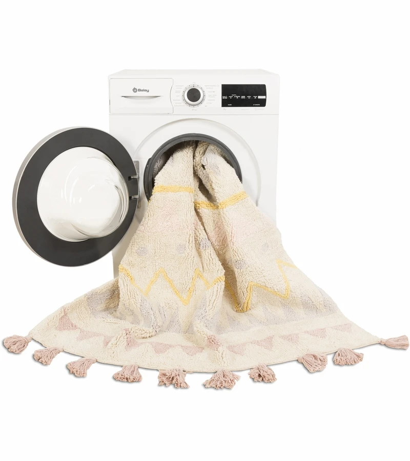 Lorena Canals Azteca Rug - Natural/Vintage Nude (4' 8" X 6' 7") 7 Lorena Canals Azteca Rug - Natural/Vintage Nude (4' 8" X 6' 7") - Image 5