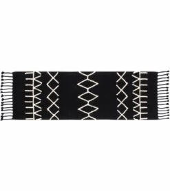 Lorena Canals Bereber Runner - Black (2' 6" X 7' 6")