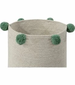 Lorena Canals Bubbly Basket - Natural/Green -Little Unicorn Store lorena canals bubbly basket natural green 168