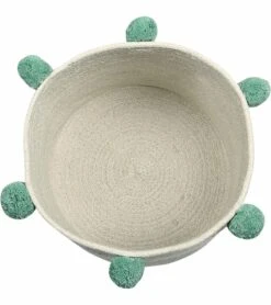 Lorena Canals Bubbly Basket - Natural/Green -Little Unicorn Store lorena canals bubbly basket natural green 169