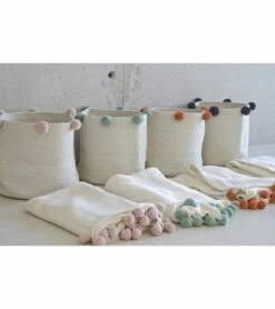 Lorena Canals Bubbly Basket - Natural/Terracota -Little Unicorn Store lorena canals bubbly basket natural terracota 171