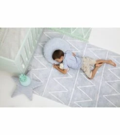 Lorena Canals Hippy Rug - Soft Blue (4' X 5' 3") -Little Unicorn Store lorena canals hippy rug soft blue 4 x 5 3 222