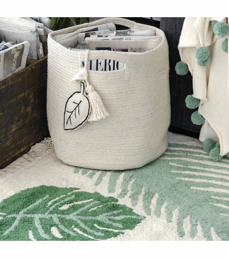 Lorena Canals Leaf Basket - Natural 6 Lorena Canals Leaf Basket - Natural - Image 4