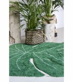 Lorena Canals Monstera Leaf Rug (4' X 5' 3'') -Little Unicorn Store lorena canals monstera leaf rug 4 x 5 3 192