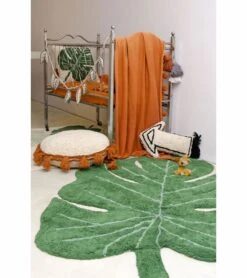 Lorena Canals Monstera Leaf Rug (4' X 5' 3'') -Little Unicorn Store lorena canals monstera leaf rug 4 x 5 3 193