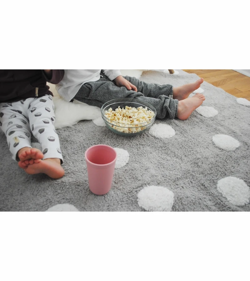 Lorena Canals Polka Dots Rug - Grey (4' X 5' 3") 5 Lorena Canals Polka Dots Rug - Grey (4' X 5' 3") - Image 3