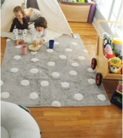 Lorena Canals Polka Dots Rug - Grey (4' X 5' 3") 10 Lorena Canals Polka Dots Rug - Grey (4' X 5' 3") -Little Unicorn Store lorena canals polka dots rug grey 4 x 5 3 209