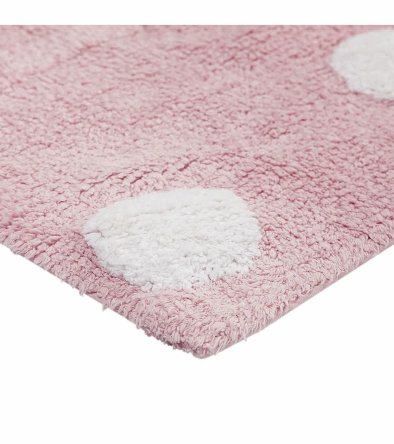 Lorena Canals Polka Dots Rug - Pink (4' X 5' 3") 5 Lorena Canals Polka Dots Rug - Pink (4' X 5' 3") - Image 3