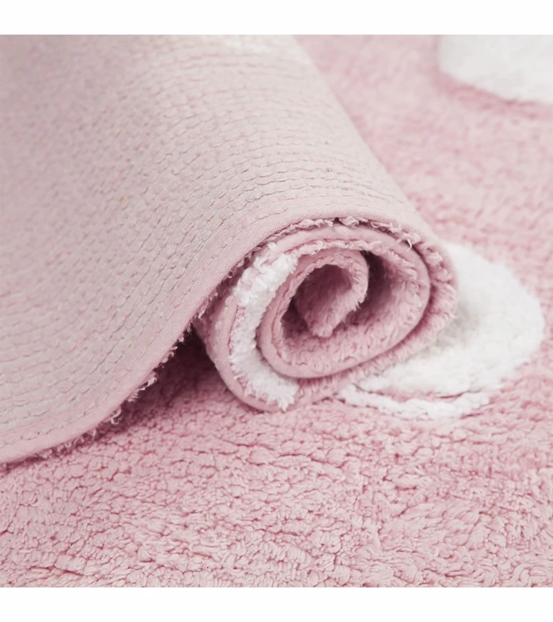 Lorena Canals Polka Dots Rug - Pink (4' X 5' 3") 6 Lorena Canals Polka Dots Rug - Pink (4' X 5' 3") - Image 4