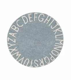 Lorena Canals Round Rug - ABC - Vintage Blue/Natural (5')