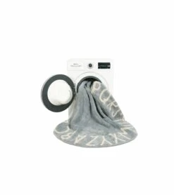 Lorena Canals Round Rug - ABC - Vintage Blue/Natural (5') -Little Unicorn Store lorena canals round rug abc vintage blue natural 5 165