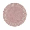Lorena Canals Round Rug - ABC - Vintage Nude/Natural (5') -Little Unicorn Store lorena canals round rug abc vintage nude natural 5 201