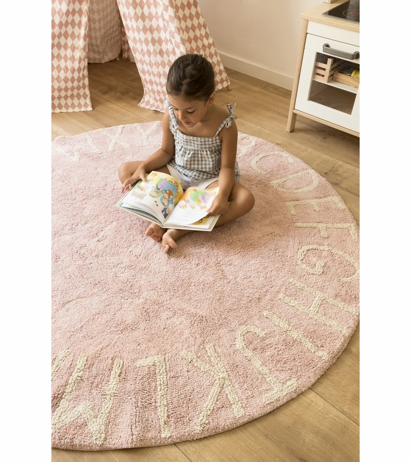 Lorena Canals Round Rug - ABC - Vintage Nude/Natural (5') 7 Lorena Canals Round Rug - ABC - Vintage Nude/Natural (5') - Image 5