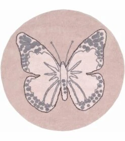 Lorena Canals Round Rug - Butterfly - Vintage Nude (5' 3")