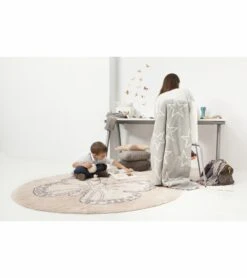 Lorena Canals Round Rug - Butterfly - Vintage Nude (5' 3") 10 Lorena Canals Round Rug - Butterfly - Vintage Nude (5' 3") -Little Unicorn Store lorena canals round rug butterfly vintage nude 5 3 201