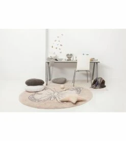 Lorena Canals Round Rug - Butterfly - Vintage Nude (5' 3") 11 Lorena Canals Round Rug - Butterfly - Vintage Nude (5' 3") -Little Unicorn Store lorena canals round rug butterfly vintage nude 5 3 202