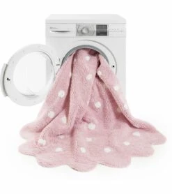 Lorena Canals Round Rug - Little Biscuit - Pink (4' 8") -Little Unicorn Store lorena canals round rug little biscuit pink 4 8 154