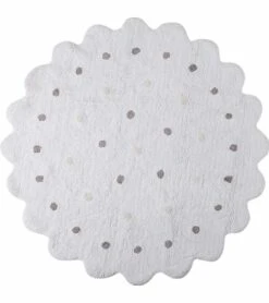 Lorena Canals Round Rug - Little Biscuit - White (4' 8")