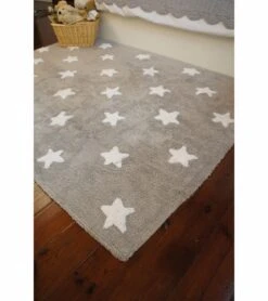 Lorena Canals Stars Rug - Grey (4' X 5' 3") -Little Unicorn Store lorena canals stars rug grey 4 x 5 3 203