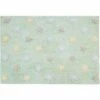 Lorena Canals Tricolor Stars Rug - Soft Mint (4' X 5' 3") -Little Unicorn Store lorena canals tricolor stars rug soft mint 4 x 5 3 219