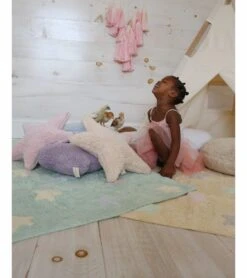 Lorena Canals Tricolor Stars Rug - Soft Mint (4' X 5' 3") 14 Lorena Canals Tricolor Stars Rug - Soft Mint (4' X 5' 3") -Little Unicorn Store lorena canals tricolor stars rug soft mint 4 x 5 3 224