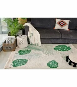 Lorena Canals Tropical Rug - Green (4' 7'' X 6' 7'') 11 Lorena Canals Tropical Rug - Green (4' 7'' X 6' 7'') -Little Unicorn Store lorena canals tropical rug green 4 7 x 6 7 223