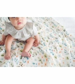Loulou Lollipop Luxe Muslin Swaddle - Cactus Floral -Little Unicorn Store loulou lollipop luxe muslin swaddle cactus floral 153