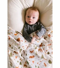 Loulou Lollipop Luxe Muslin Swaddle - Forest Friends 10 Loulou Lollipop Luxe Muslin Swaddle - Forest Friends -Little Unicorn Store loulou lollipop luxe muslin swaddle forest friends 150