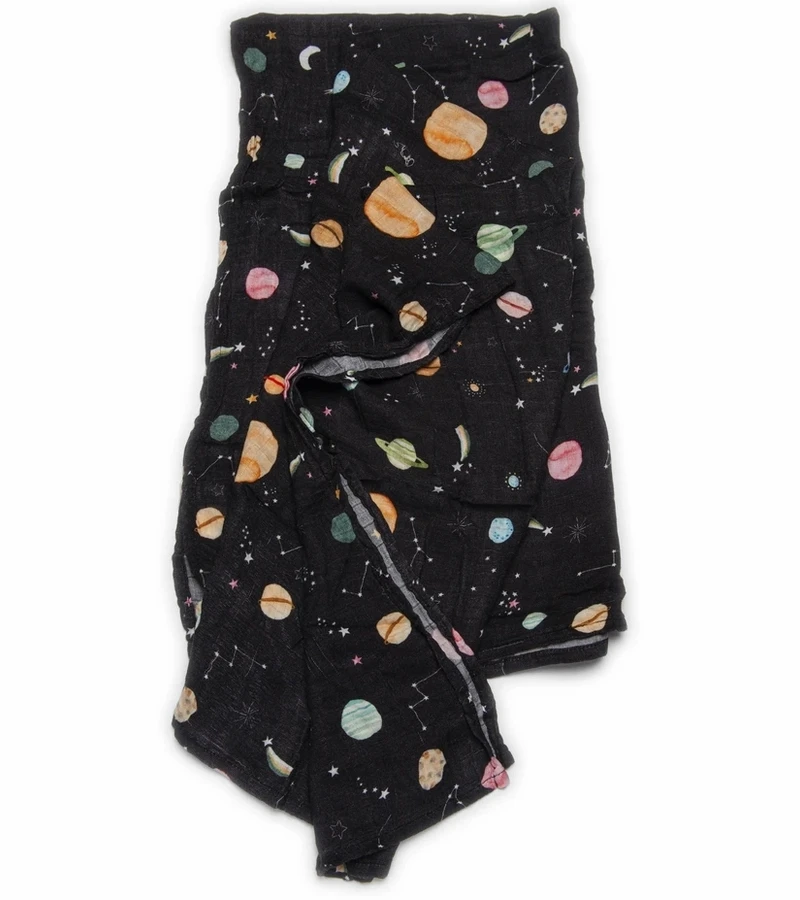 Loulou Lollipop Luxe Muslin Swaddle - Planets 3 Loulou Lollipop Luxe Muslin Swaddle - Planets