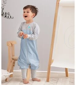 Love To Dream Long Sleeve Sleep Suit Organic Cotton Mild, 12-24 M - Dusty Blue -Little Unicorn Store love to dream long sleeve sleep suit organic cotton mild 12 24 m dusty blue 9