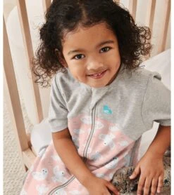 Love To Dream Short Sleeve Sleep Bag Organic Cotton Mild, 18-36 M - Doves Dusty Pink -Little Unicorn Store love to dream short sleeve sleep bag organic cotton mild 18 36 m doves dusty pink 9