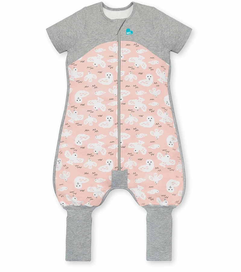 Love To Dream Short Sleeve Sleep Suit Organic Cotton Mild, 24-36 M - Doves Dusty Pink 3 Love To Dream Short Sleeve Sleep Suit Organic Cotton Mild, 24-36 M - Doves Dusty Pink