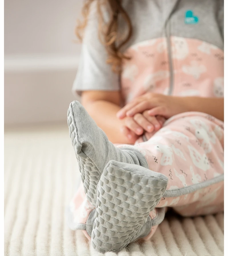 Love To Dream Short Sleeve Sleep Suit Organic Cotton Mild, 24-36 M - Doves Dusty Pink 5 Love To Dream Short Sleeve Sleep Suit Organic Cotton Mild, 24-36 M - Doves Dusty Pink - Image 3