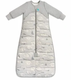 Love To Dream Sleep Bag Quilted Cotton 3.5 TOG, 6-18 M - South Pole Grey